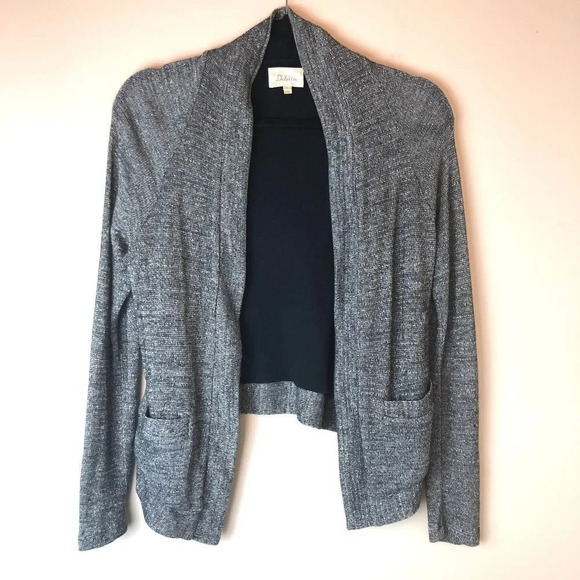 Deletta | Metallic Open Front Cardigan Sweater - Picture 1 of 8